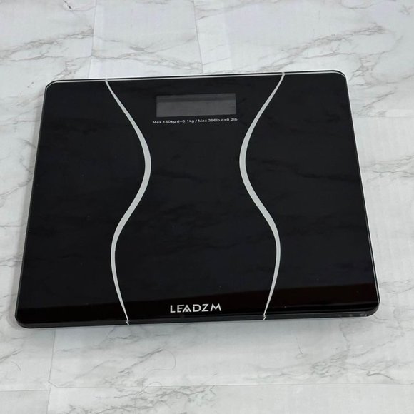 Black Digital Body Weight Bathroom Scale Glass LCD - Picture 2 of 10